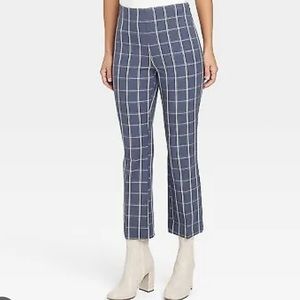 Navy plaid pants